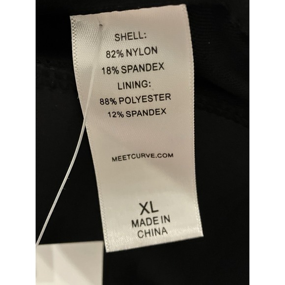 Meet.Curve Swimsuit 2 Piece XL High Waist Bottom Halter Top NWT Black - Picture 7 of 7